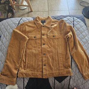 Forever 21 Men's Corduroy Shirt Jacket - Mustard